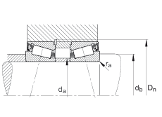 圓錐滾子軸承 JK0S040, 整體圓錐滾子軸承，單側(cè)唇密封，直徑系列 0
