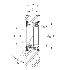 液壓桿端軸承 GF40-DO, 根據(jù) DIN ISO 12 240-4 標(biāo)準(zhǔn)，帶焊接面，需維護(hù)