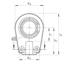 液壓桿端軸承 GIHRK40-DO, 根據(jù) DIN ISO 12 240-4 標(biāo)準(zhǔn)，帶右旋螺紋夾緊裝置，需維護(hù)
